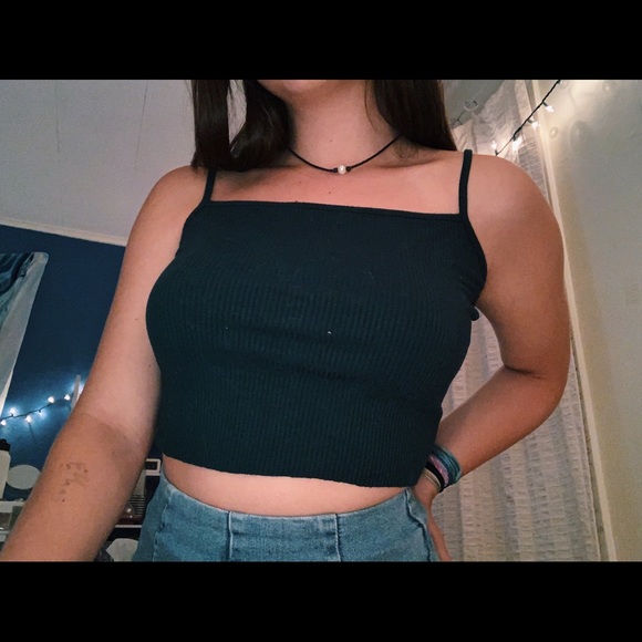 Brandy Melville Tops - Green Crop Top